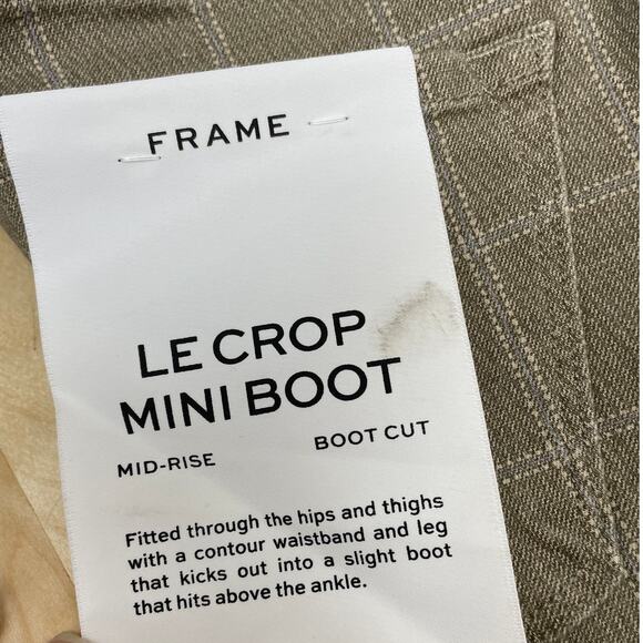 Frame Le Crop Mini Bootcut Skyblue Plaid Women's Jeans Size 29 New With Tags - Picture 9 of 12